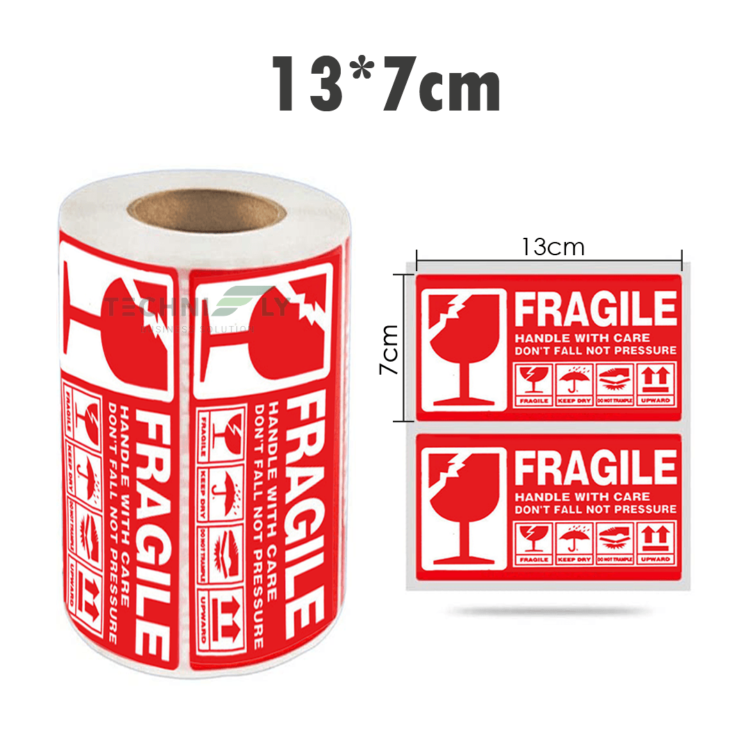 Fragile Sticker Roll 500pcs