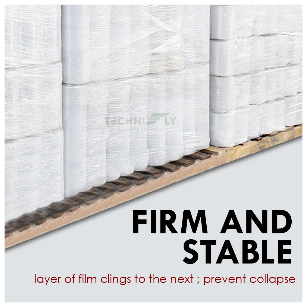 Clear/Black Stretch Film 2.2kg x 0.2kg Core x 500mm x 23 micron