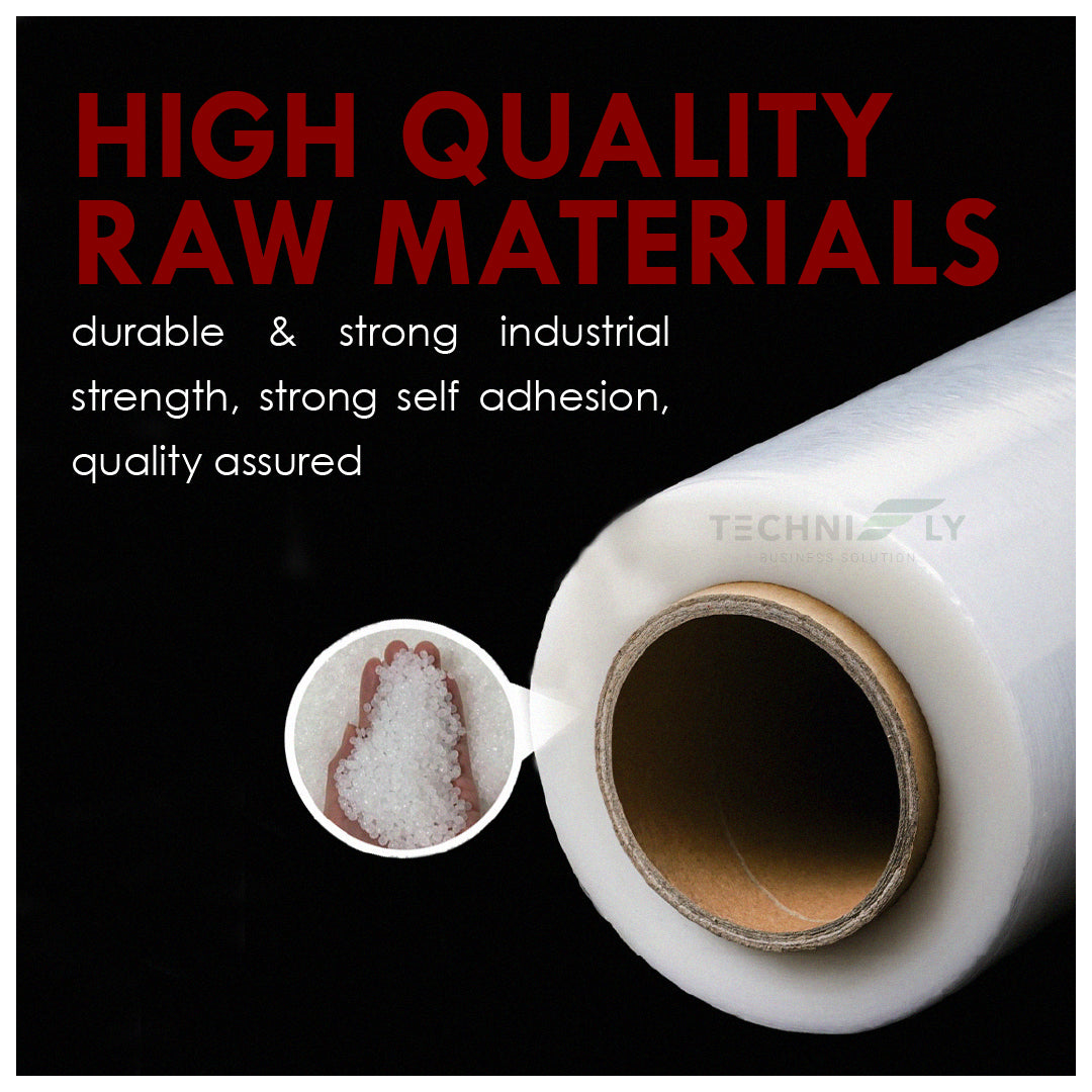 Clear/Black Stretch Film 2.2kg x 0.2kg Core x 500mm x 23 micron