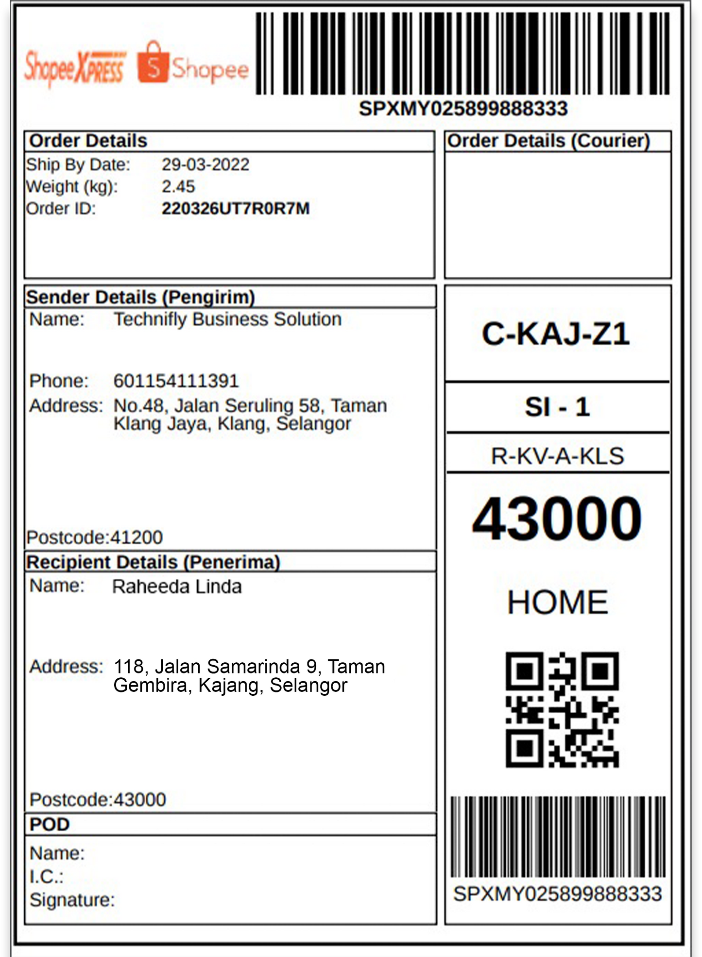 Thermal Sticker A6 350PSC ROLL/STACK 100*150mm