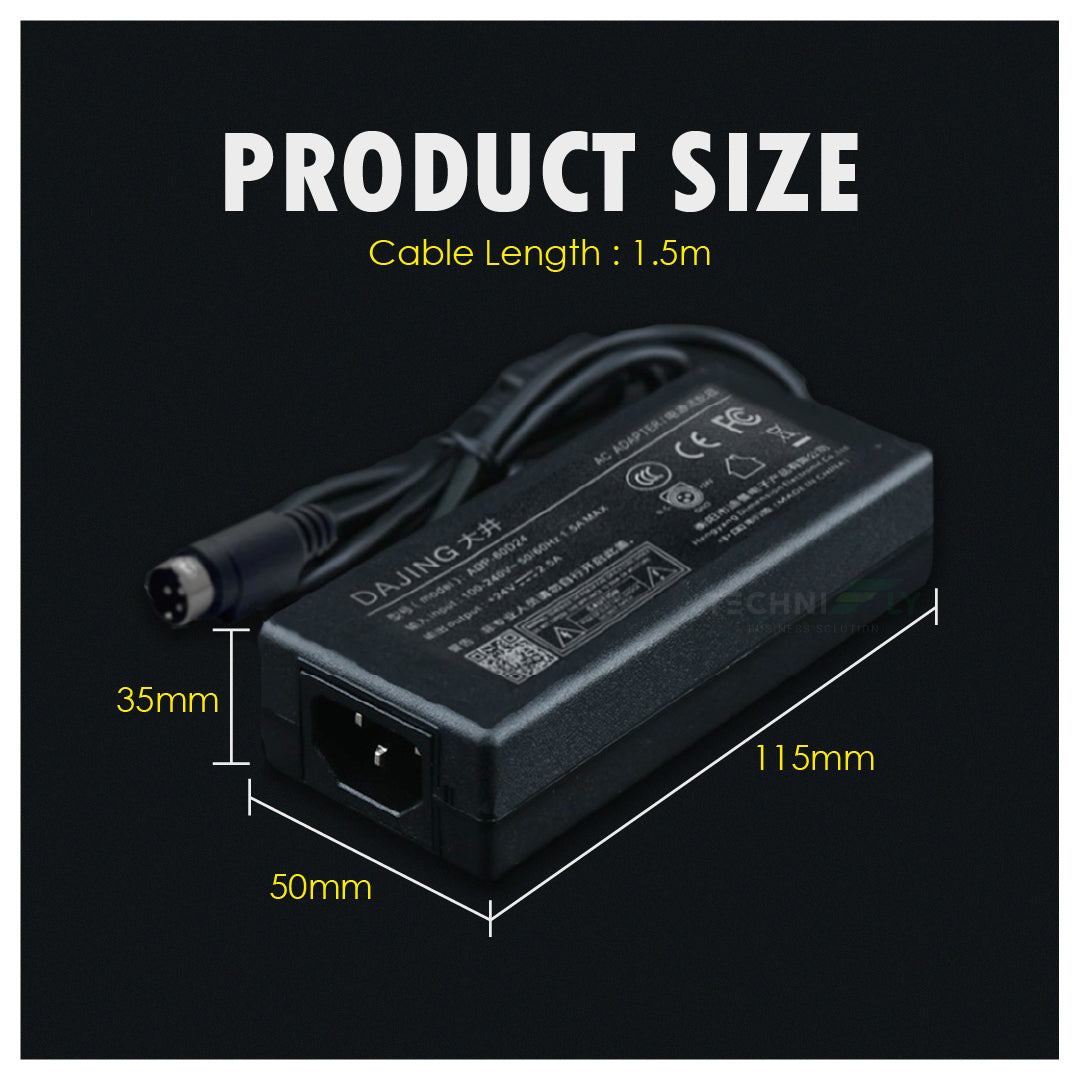 Thermal Printer Adaptor and Power Cord Cable