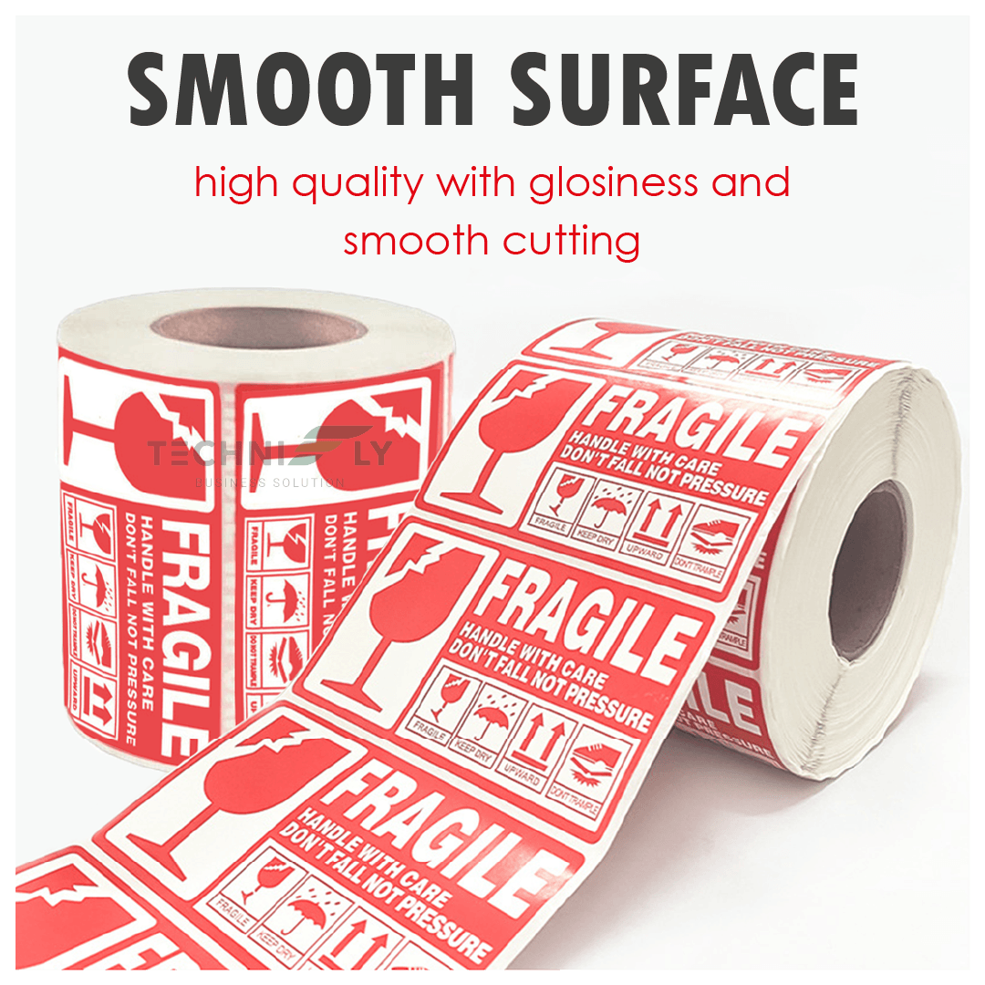 Fragile Sticker Roll 500pcs