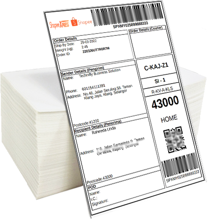 Thermal Sticker A6 500PCS Roll/Stack 100*150mm
