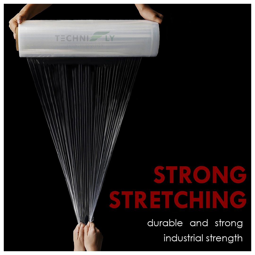 Clear/Black Stretch Film 2.2kg x 0.2kg Core x 500mm x 23 micron