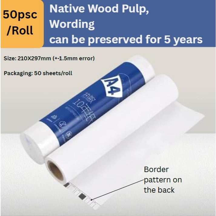 Original Refill Thermal Paper for Peripage A4 Mini Printer A4